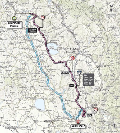 Streckenverlauf Tirreno - Adriatico 2013 - Etappe 3