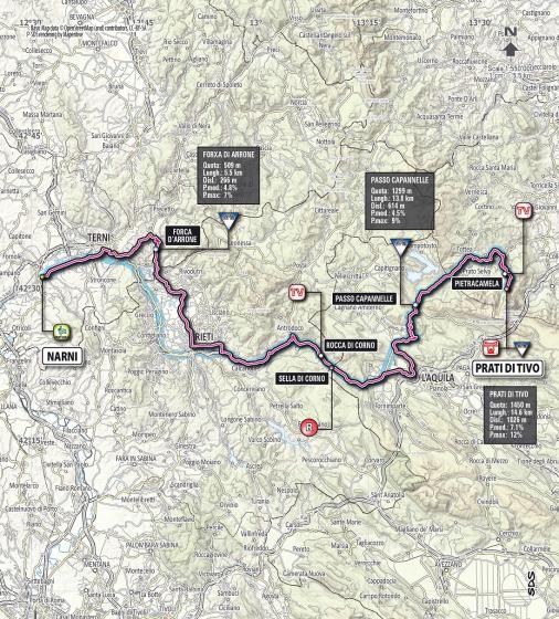 Streckenverlauf Tirreno - Adriatico 2013 - Etappe 4