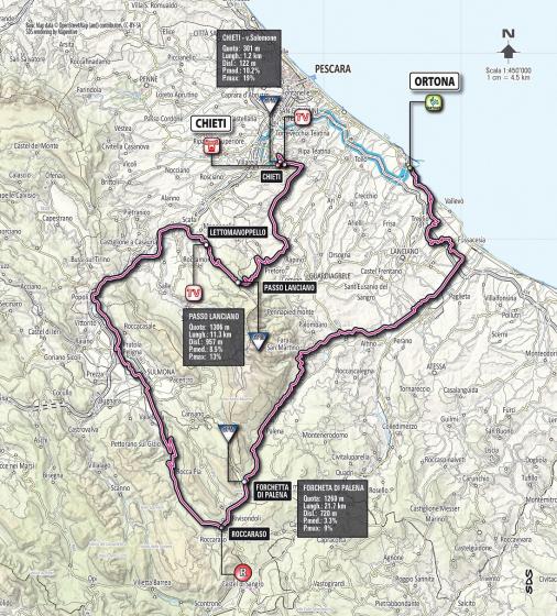 Streckenverlauf Tirreno - Adriatico 2013 - Etappe 5