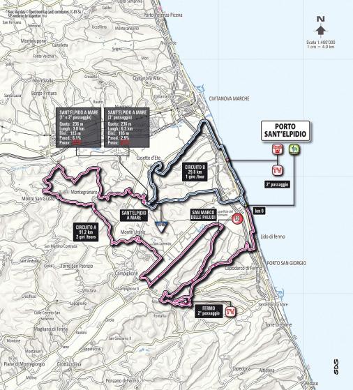 Streckenverlauf Tirreno - Adriatico 2013 - Etappe 6