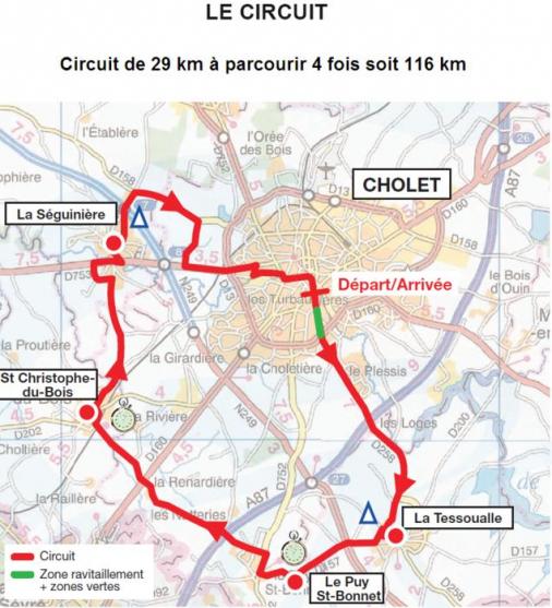 Streckenverlauf Cholet Pays de Loire Dames 2013