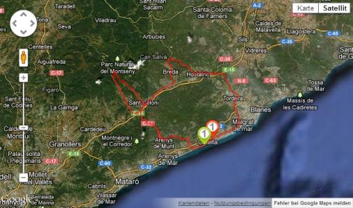 Streckenverlauf Volta Ciclista a Catalunya 2013 - Etappe 1
