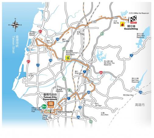 Streckenverlauf Tour de Taiwan 2013 - Etappe 2