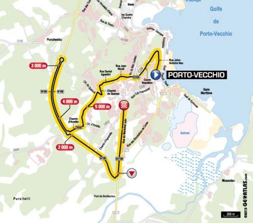 Streckenverlauf Critrium International 2013 - Etappe 2