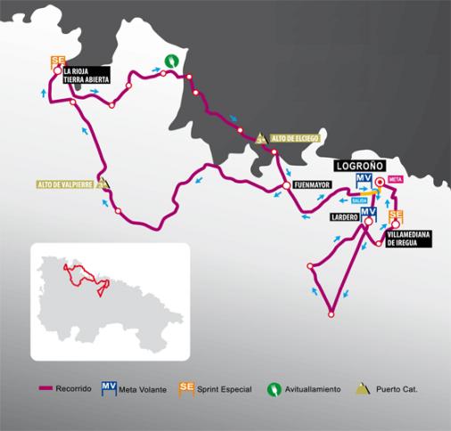 Streckenverlauf Vuelta Ciclista a La Rioja 2013