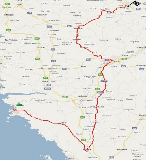 Streckenverlauf Tour of Istria - Memorial Edi Rajkovic 2013 - Etappe 1