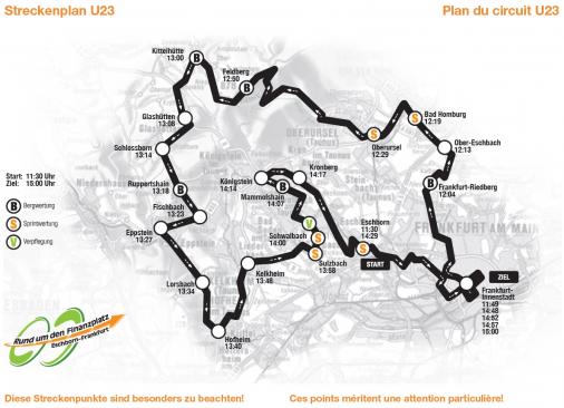 Streckenverlauf Rund um den Finanzplatz Eschborn-Frankfurt (U23) 2013