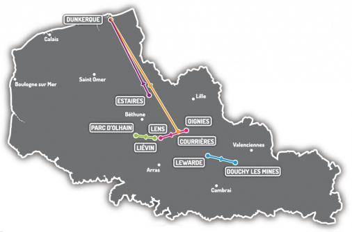 Streckenverlauf 4 Jours de Dunkerque / Tour du Nord-pas-de-Calais 2013