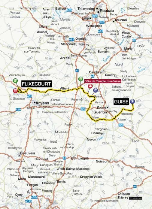 Streckenverlauf Tour de Picardie 2013 - Etappe 1