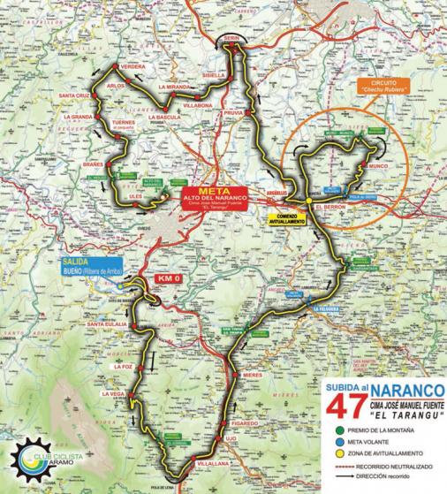 Streckenverlauf Vuelta Asturias Julio Alvarez Mendo 2013 - Etappe 2