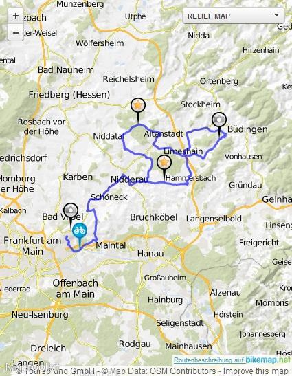 Streckenverlauf Int. 3 - Etappenfahrt der Rad-Junioren 2013 - Etappe 3