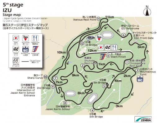 Streckenverlauf Tour of Japan 2013 - Etappe 5