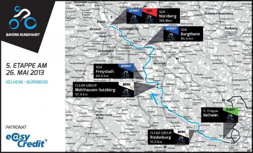 Streckenverlauf Bayern-Rundfahrt 2013 - Etappe 5