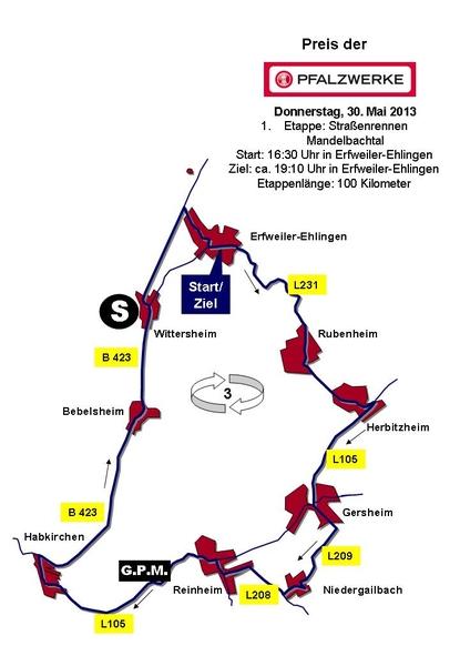 Streckenverlauf Trofeo Karlsberg 2013 - Etappe 1