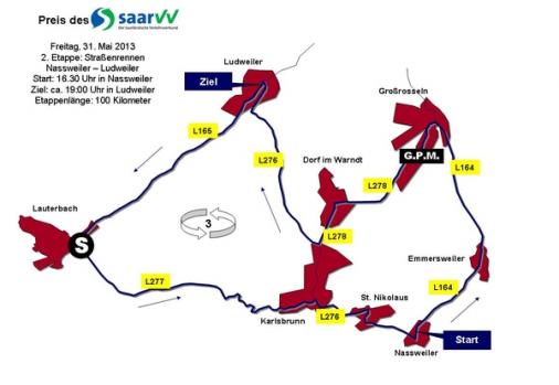 Streckenverlauf Trofeo Karlsberg 2013 - Etappe 2