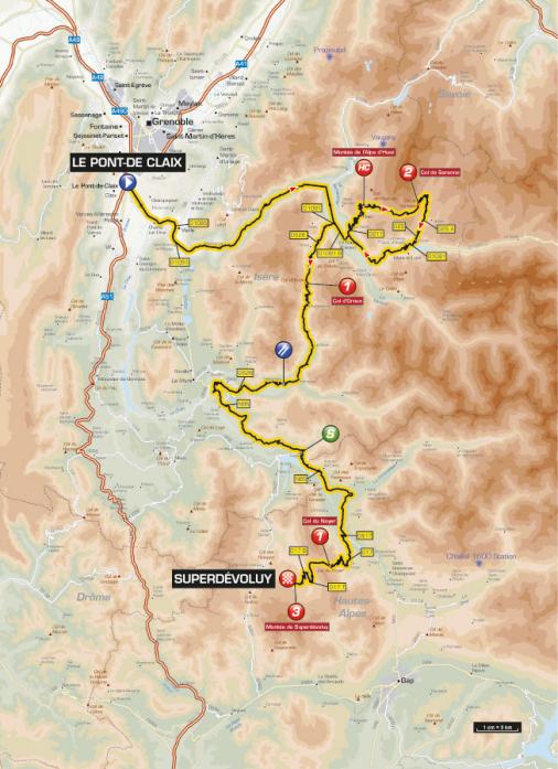 Streckenverlauf Critrium du Dauphin 2013 - Etappe 7
