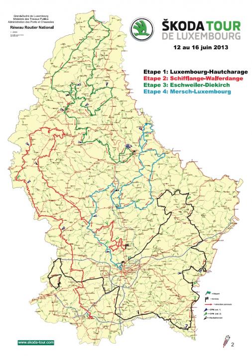Streckenverlauf Skoda-Tour de Luxembourg 2013