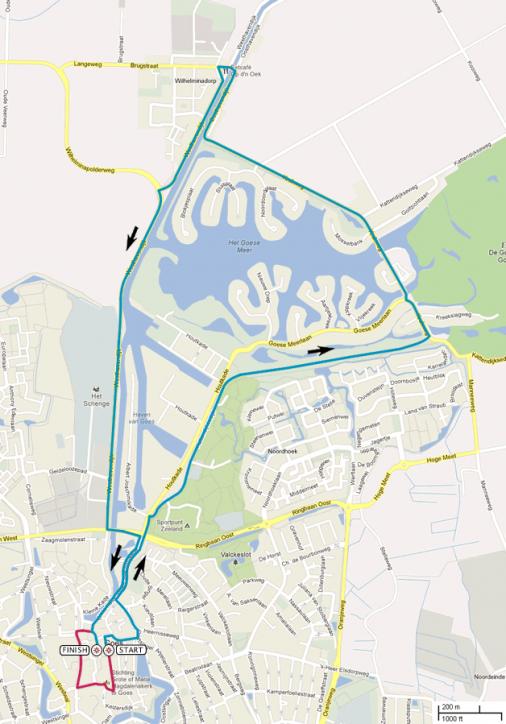 Streckenverlauf Ster ZLM Toer GP Jan van Heeswijk 2013 - Etappe 1