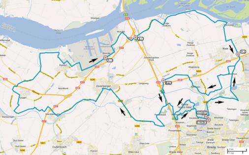 Streckenverlauf Ster ZLM Toer GP Jan van Heeswijk 2013 - Etappe 2