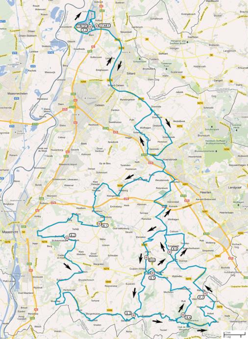 Streckenverlauf Ster ZLM Toer GP Jan van Heeswijk 2013 - Etappe 3