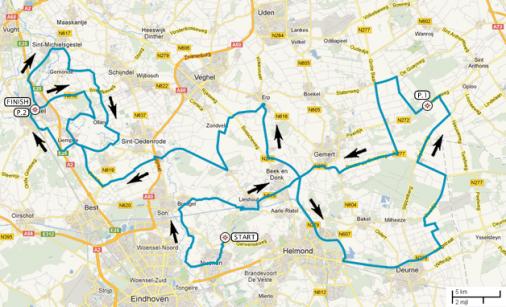 Streckenverlauf Ster ZLM Toer GP Jan van Heeswijk 2013 - Etappe 5