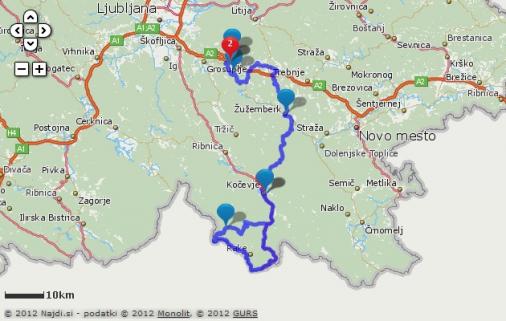 Streckenverlauf Tour de Slovnie 2013 - Etappe 2