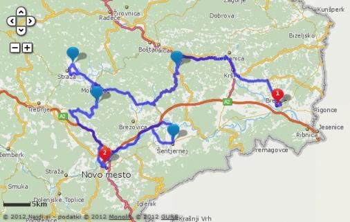 Streckenverlauf Tour de Slovnie 2013 - Etappe 4