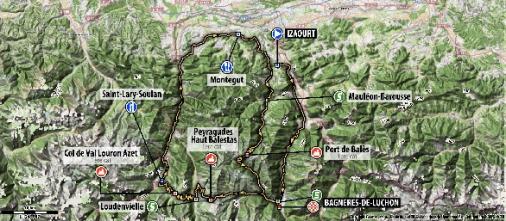 Streckenverlauf Route du Sud - la Dpche du Midi 2013 - Etappe 3