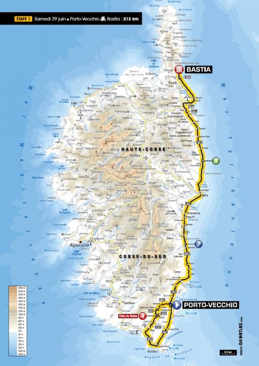 Streckenverlauf Tour de France 2013 - Etappe 1
