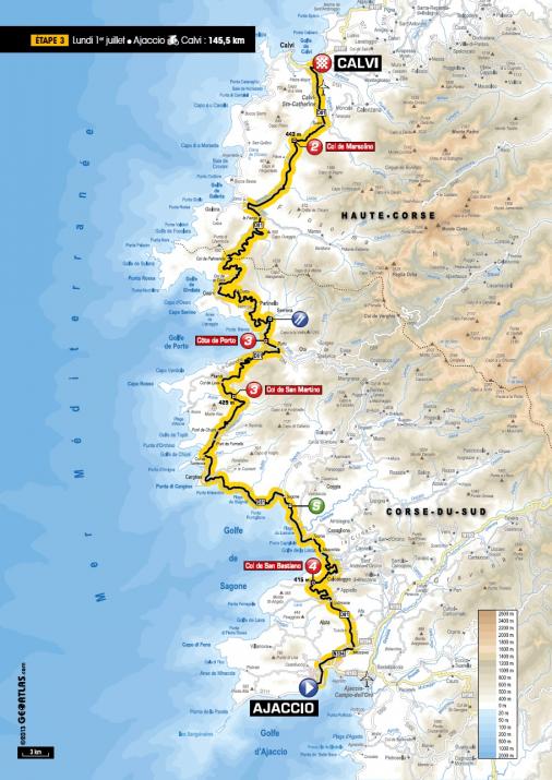 Streckenverlauf Tour de France 2013 - Etappe 3