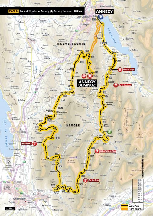 Streckenverlauf Tour de France 2013 - Etappe 20