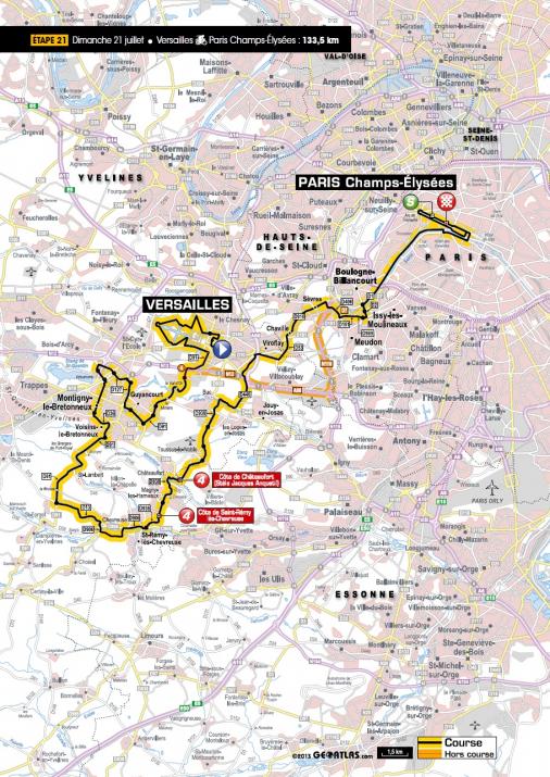 Streckenverlauf Tour de France 2013 - Etappe 21