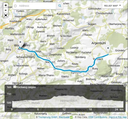 Hhenprofil & Streckenverlauf Nationale Meisterschaften 2013: Deutschland - Einzelzeitfahren