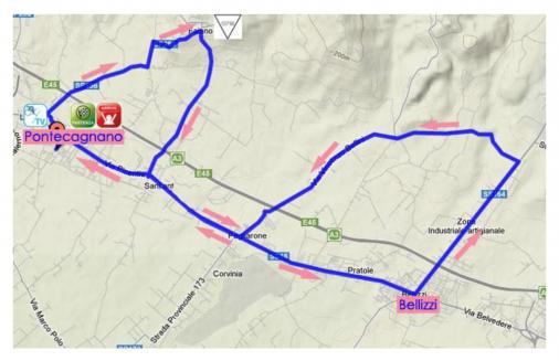 Streckenverlauf Giro dItalia Internazionale Femminile 2013 - Etappe 2
