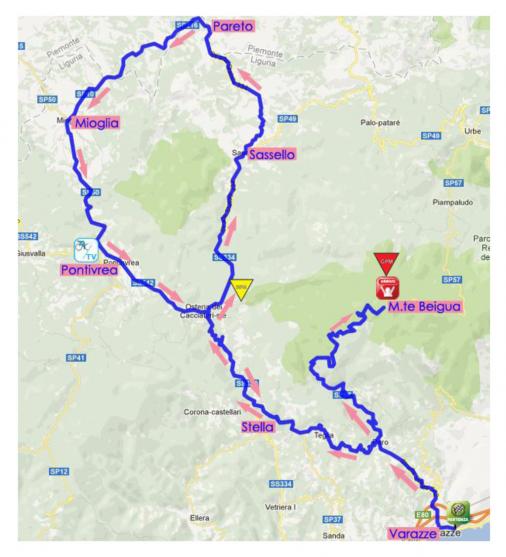 Streckenverlauf Giro dItalia Internazionale Femminile 2013 - Etappe 5