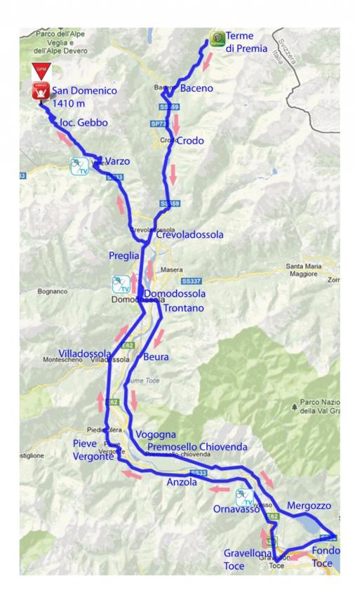 Streckenverlauf Giro dItalia Internazionale Femminile 2013 - Etappe 6