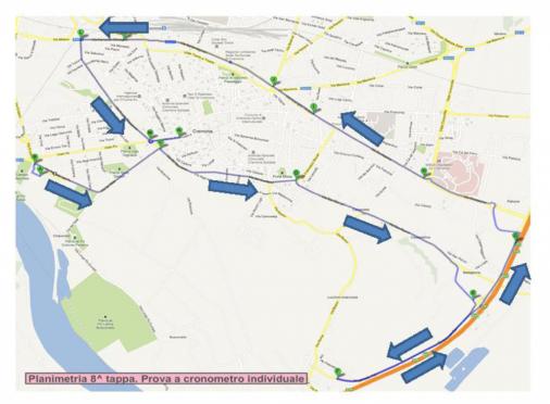 Streckenverlauf Giro dItalia Internazionale Femminile 2013 - Etappe 8