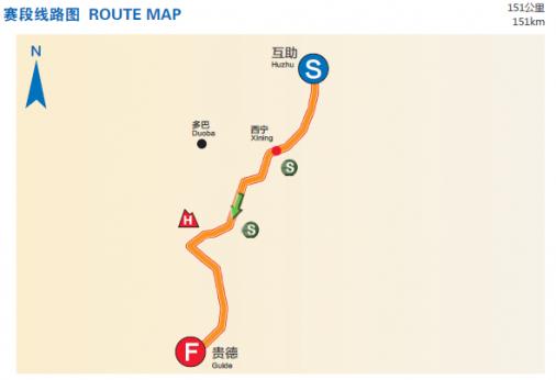 Streckenverlauf Tour of Qinghai Lake 2013 - Etappe 2