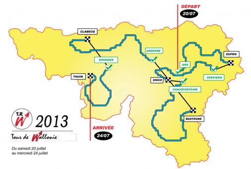 Streckenverlauf Tour de Wallonie 2013