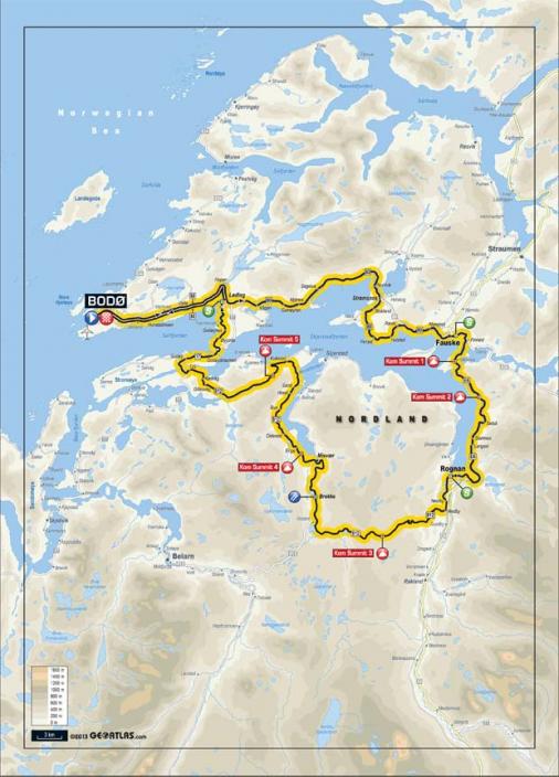 Streckenverlauf Arctic Race of Norway 2013 - Etappe 1