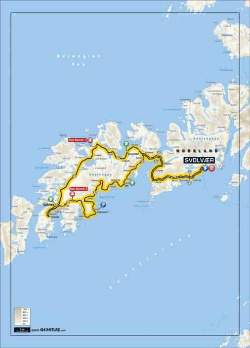 Streckenverlauf Arctic Race of Norway 2013 - Etappe 2