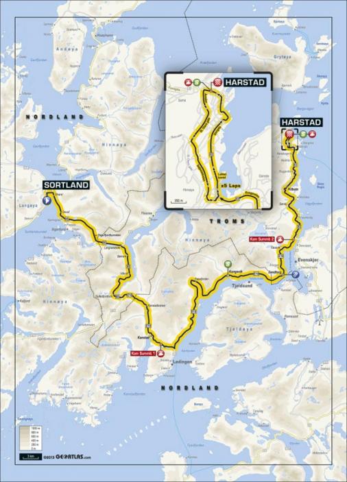 Streckenverlauf Arctic Race of Norway 2013 - Etappe 4