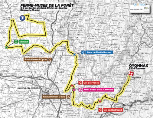 Streckenverlauf Tour de lAin 2013 - Etappe 2