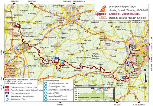 Streckenverlauf Eneco Tour 2013 - Etappe 2
