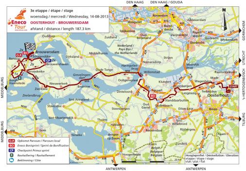 Streckenverlauf Eneco Tour 2013 - Etappe 3