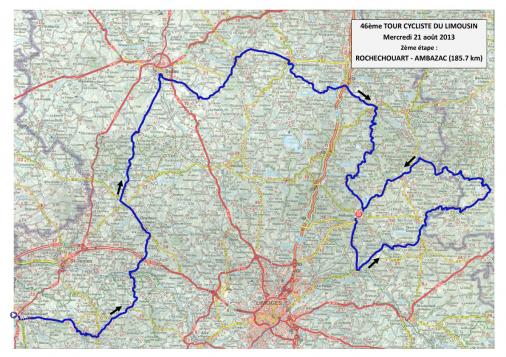 Streckenverlauf Tour du Limousin 2013 - Etappe 2