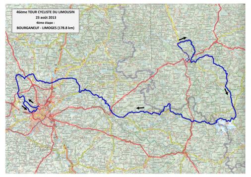 Streckenverlauf Tour du Limousin 2013 - Etappe 4