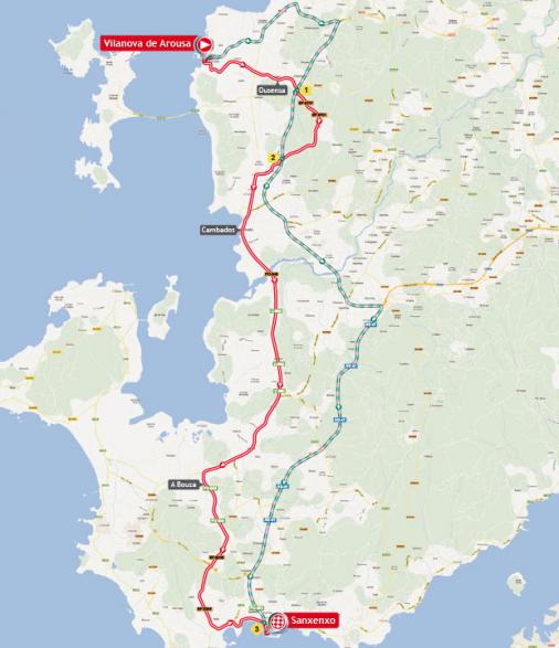 Streckenverlauf Vuelta a España 2013 - Etappe 1