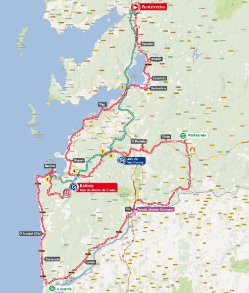 Streckenverlauf Vuelta a España 2013 - Etappe 2