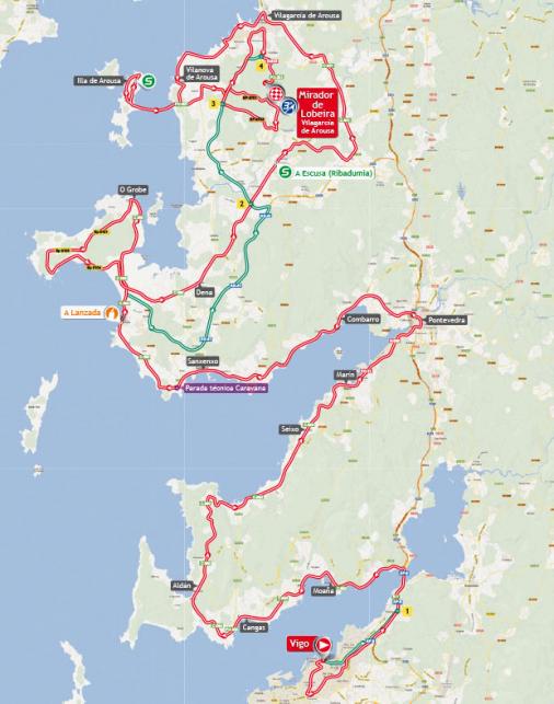 Streckenverlauf Vuelta a España 2013 - Etappe 3